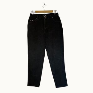 Lee Vintage Black High Waisted Mom Jeans Stiff Denim Size 12